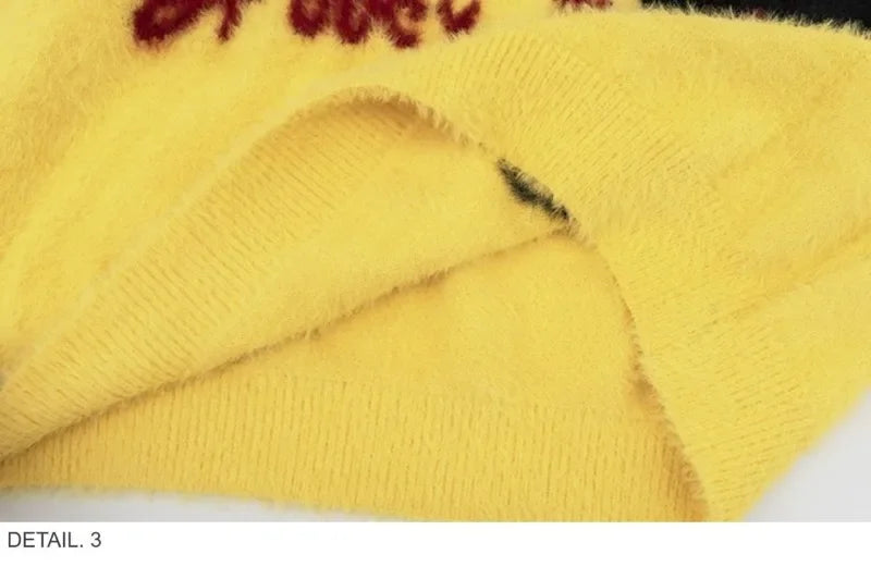 Fuzzy Black Cat Knit Sweater