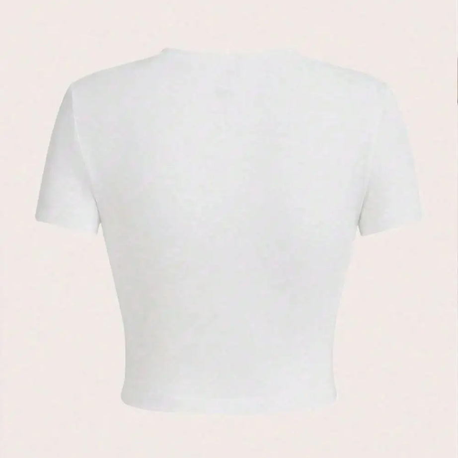 Money Talks Graphic Crop Top