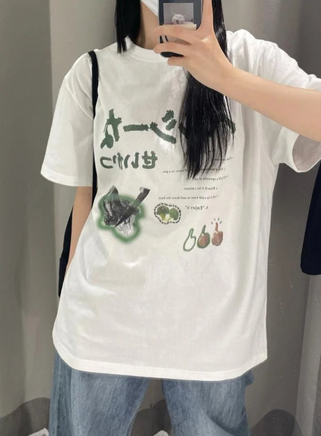 T-Shirt mit ästhetischem Y2K-Print