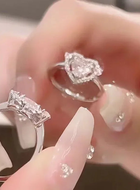 Pink Love Crystal Rings