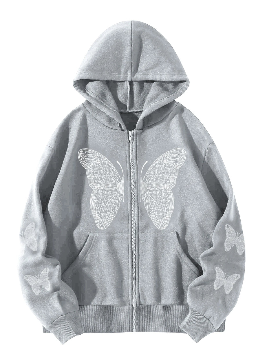 Shadow Flutter Butterfly Hoodie