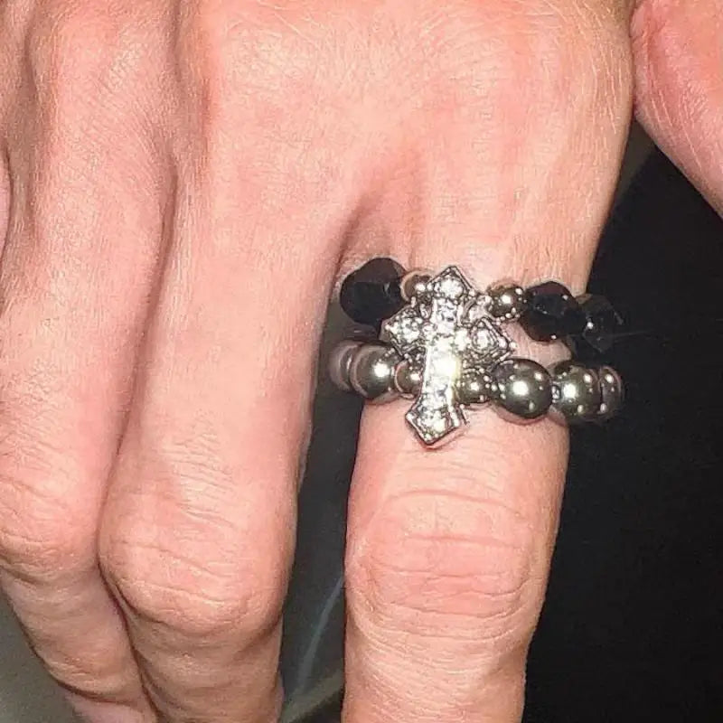 Grunge Faith Beaded Ring