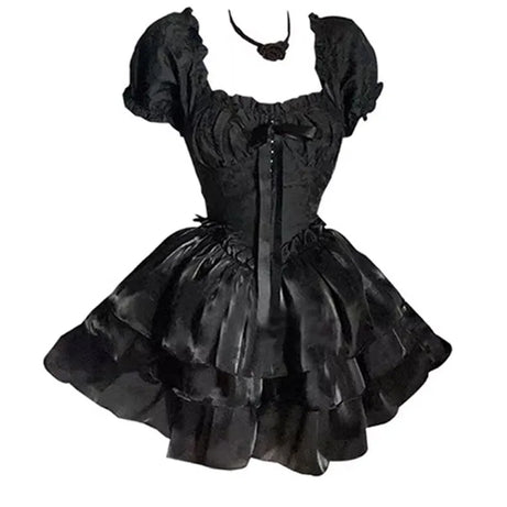 Gothic Princess Puff Sleeve Dress