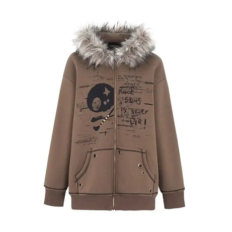 Feral Edge Fur-Trim Hoodie