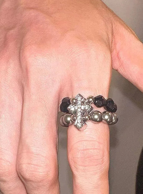 Grunge Faith Beaded Ring