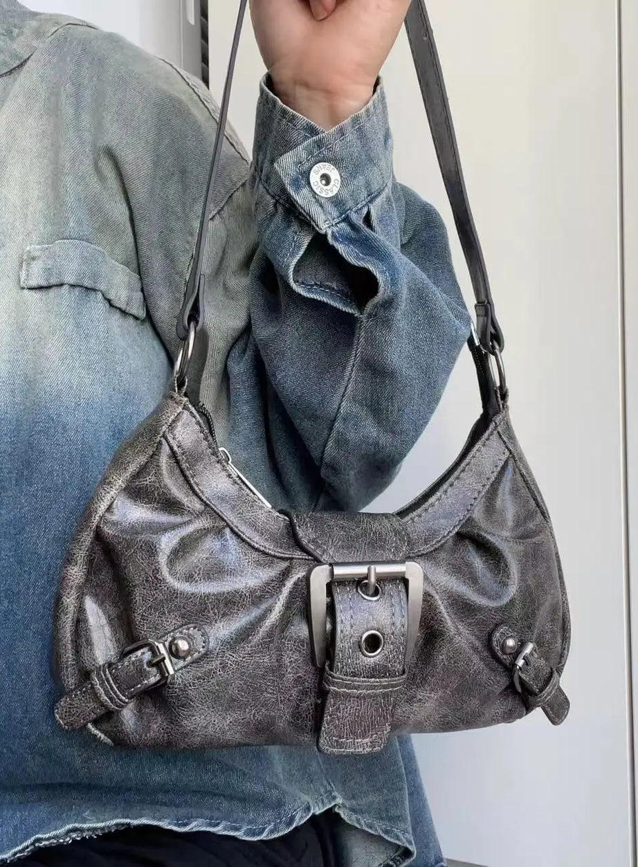 Mocha Grunge Mini Shoulder Bag