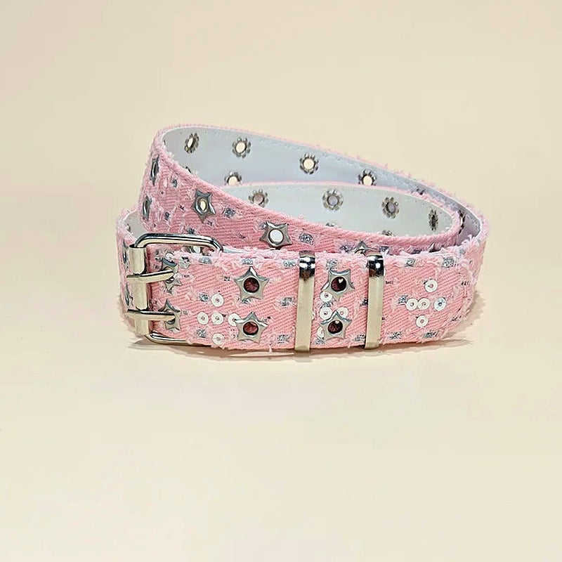 Y2k Star-Studded Belt