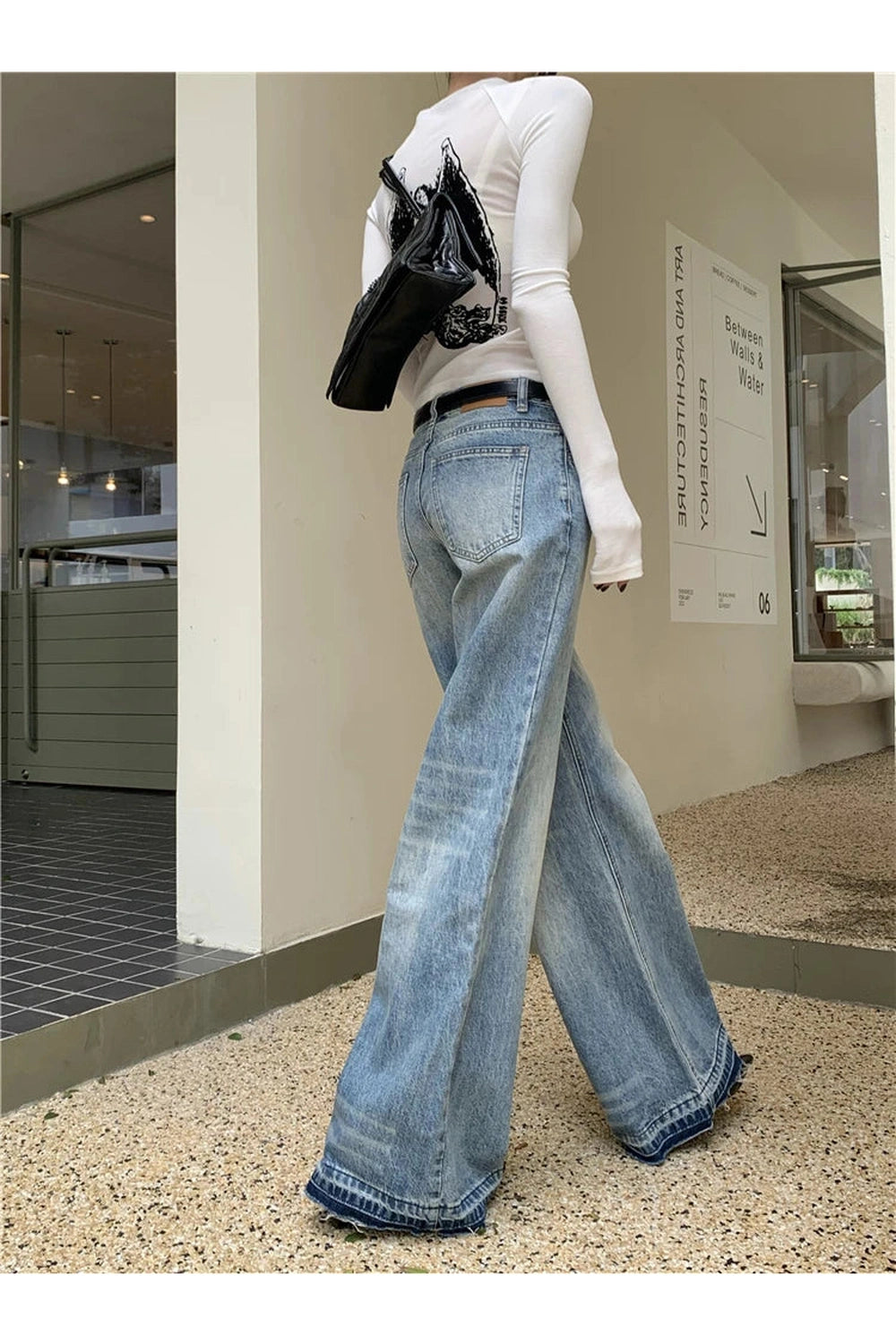 Y2k High-Waisted Wide-Leg Jeans