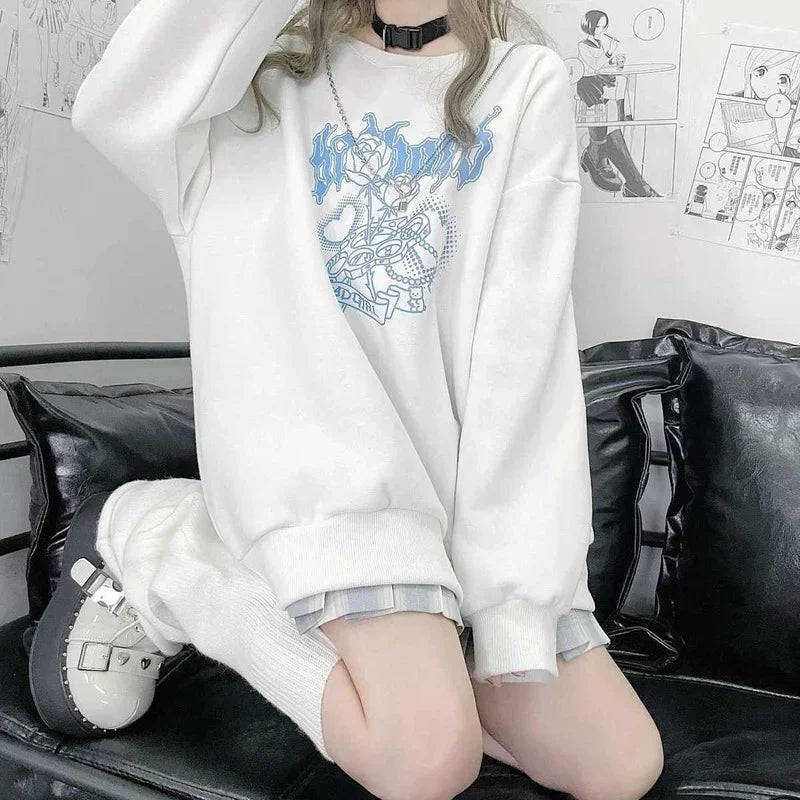 Badgirl Graphic Oversized Sweatshirt