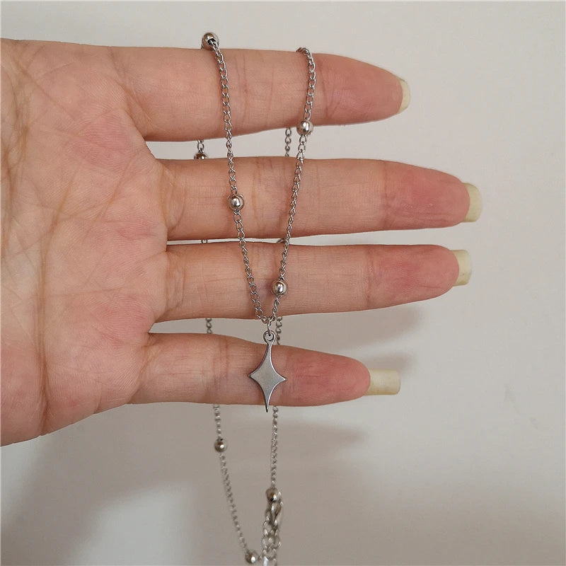 Cosmic Noir Layered Necklace Set