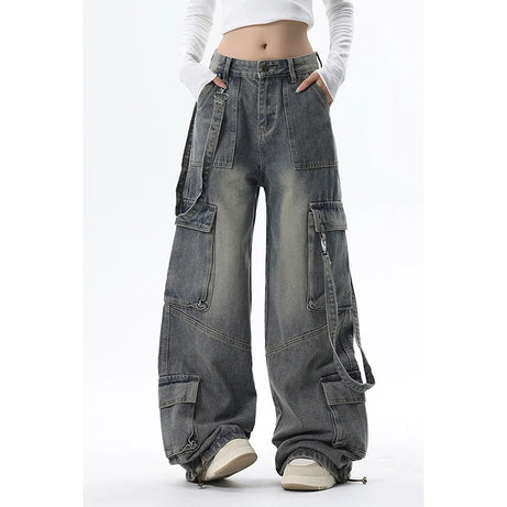 Cargo-Jeans mit extrem weitem Bein