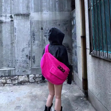 Fuzzy Dreamcore Slouch Bag