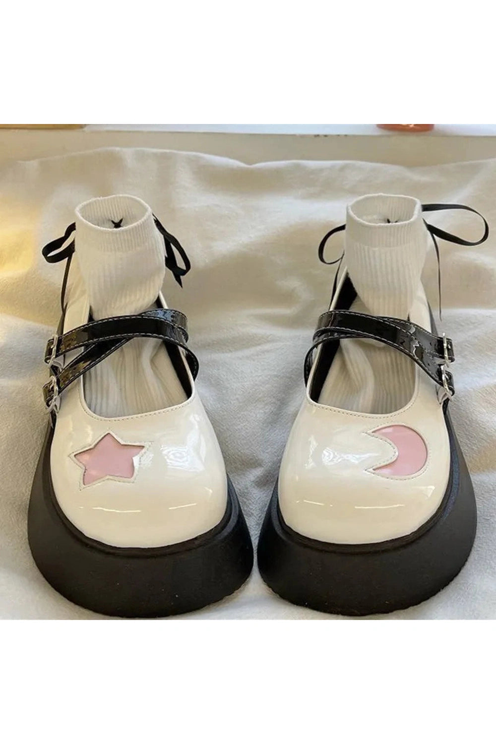 Moon & Star Kawaii Platform Mary Janes Shoes