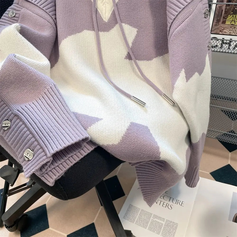 Lavender Dream Knit Hoodie