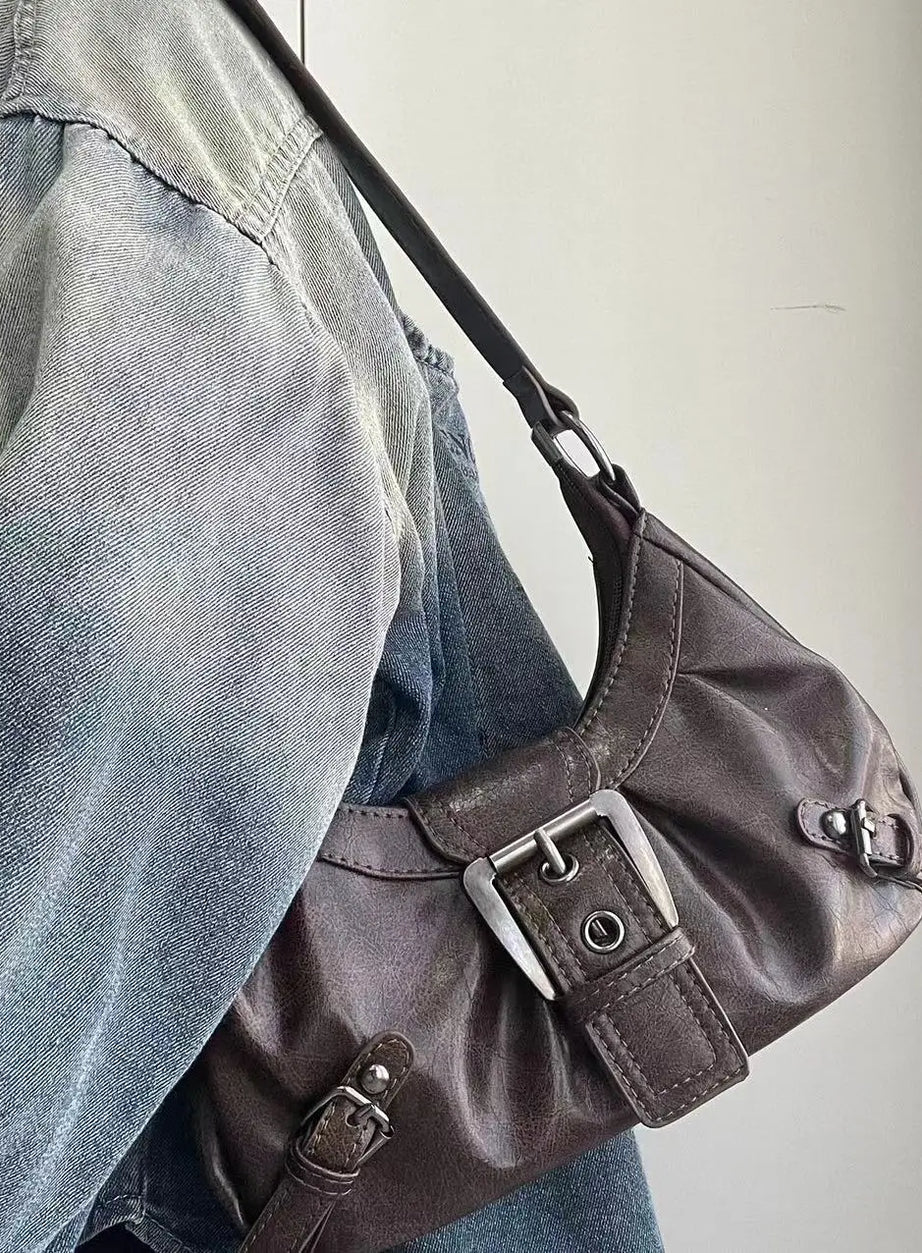 Mocha Grunge Mini Shoulder Bag