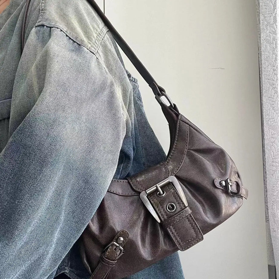 Mocha Grunge Mini Shoulder Bag