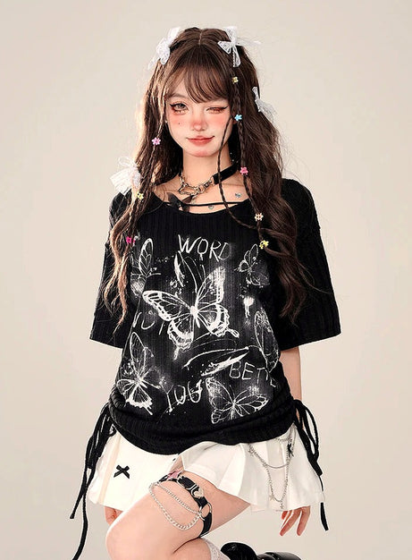 Shadow Flutter Grunge Top