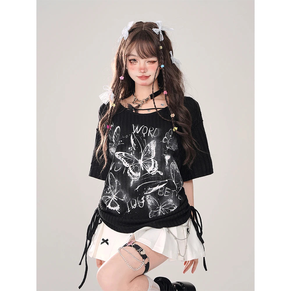 Shadow Flutter Grunge Top