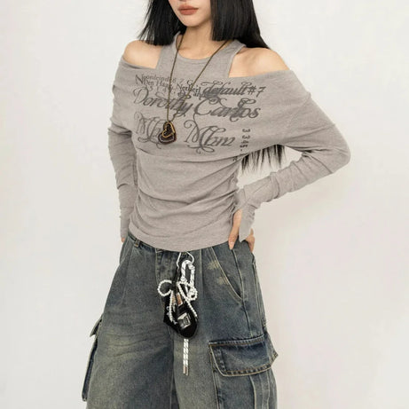 Y2K Graffiti Layered Top