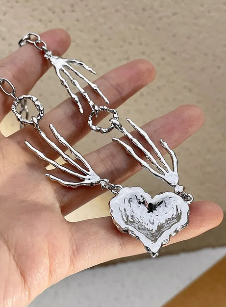 Crimson Shattered Heart Necklace