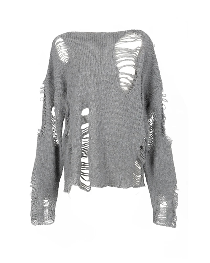 Shattered Threads Distressed Sweater