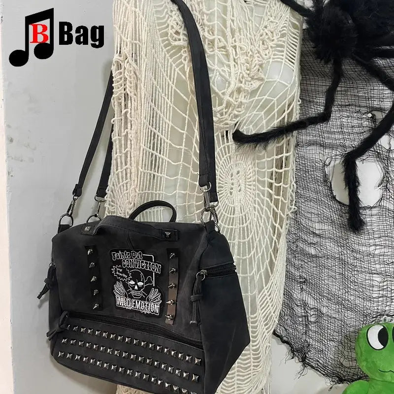 Dead Conviction Studded Shoulder Bag