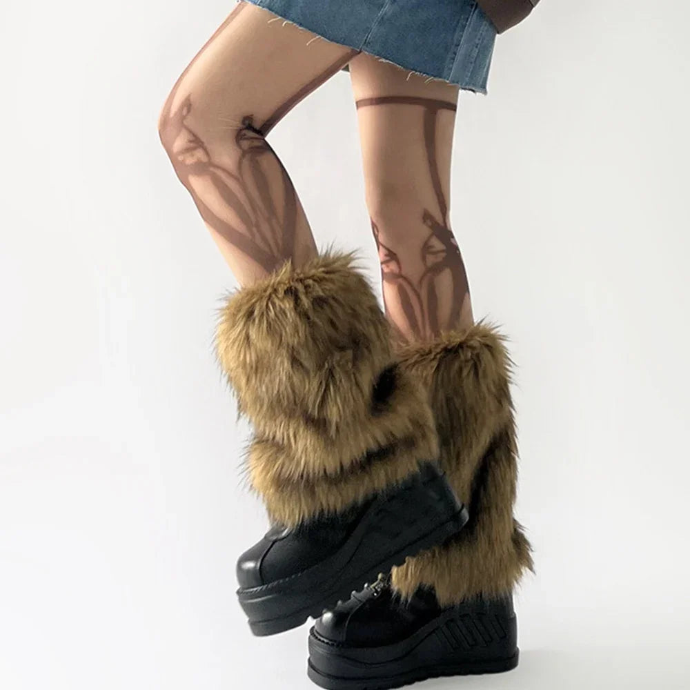 Feral Grunge Fuzzy Leg Warmers