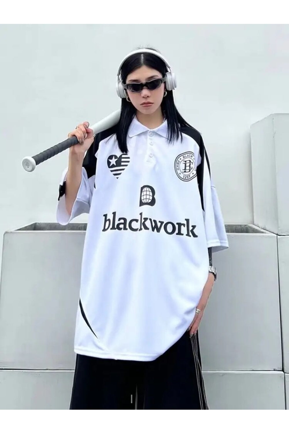 Y2k Baseball Letter Print Retro T-shirt