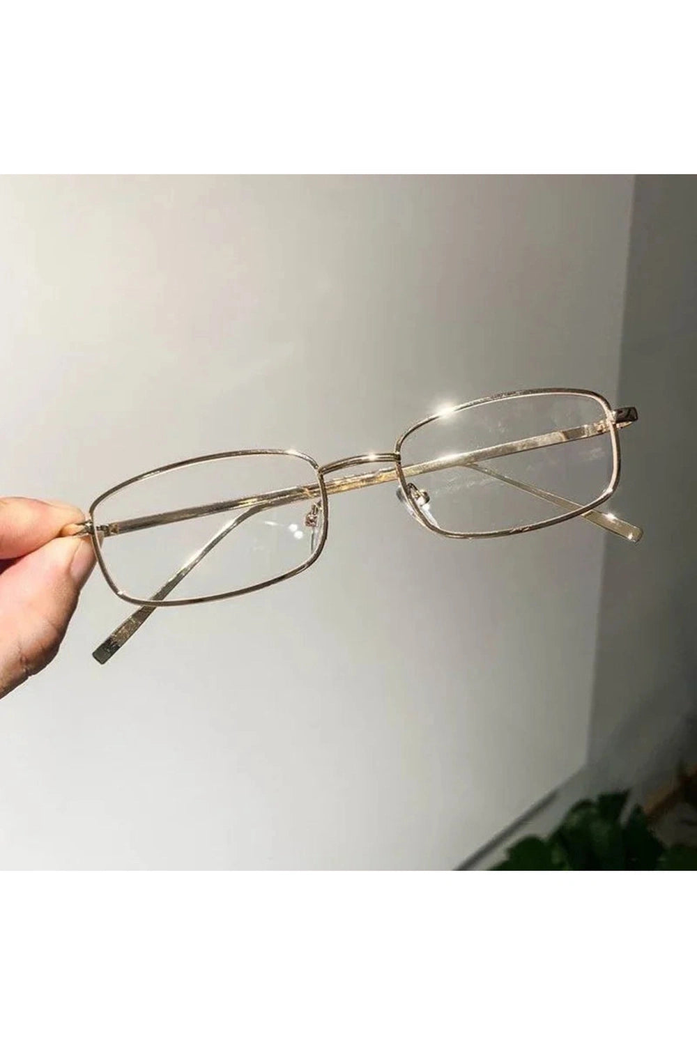 Y2k Harajuku Small Square Frame Glasses Women Retro Metal Eyeglasses Clear Reading Spectacle Blue Light Blocking Eyewear