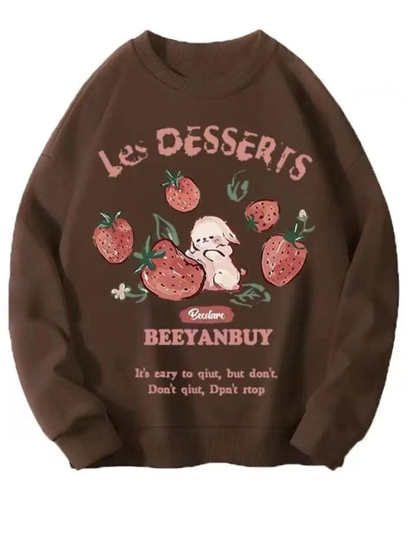 Strawberry Bunny Chocolate Sweatshirt