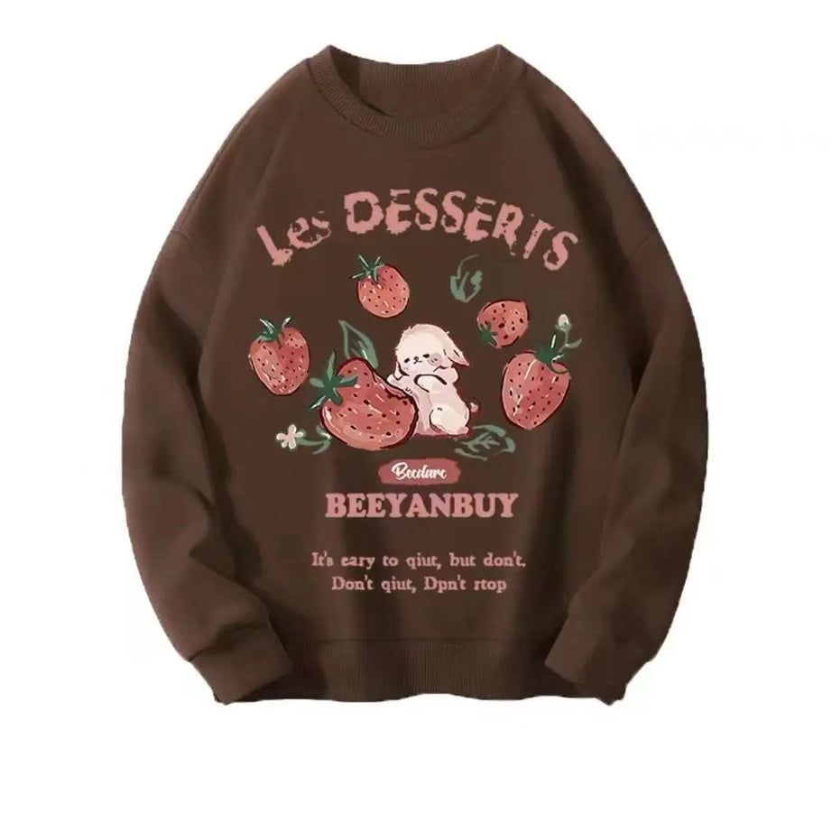 Strawberry Bunny Chocolate Sweatshirt