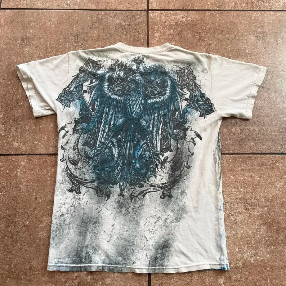 Winged Cross Grunge T-Shirt