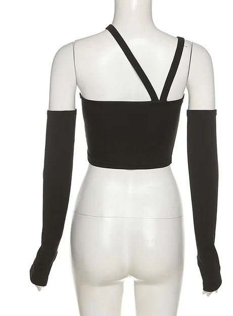 Midnight Cutout Baddie Crop Top