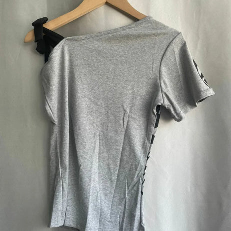 Monochrome Monarch One Shoulder Top