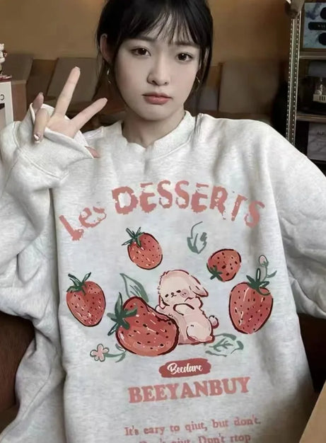 Strawberry Bunny Chocolate Sweatshirt