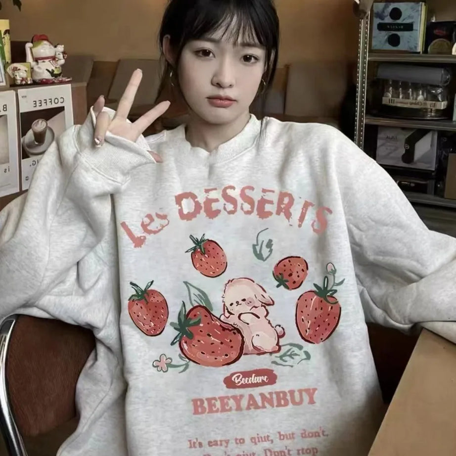 Strawberry Bunny Chocolate Sweatshirt