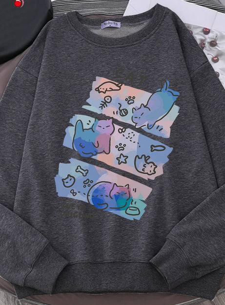Pastel Meow Mix Sweatshirt