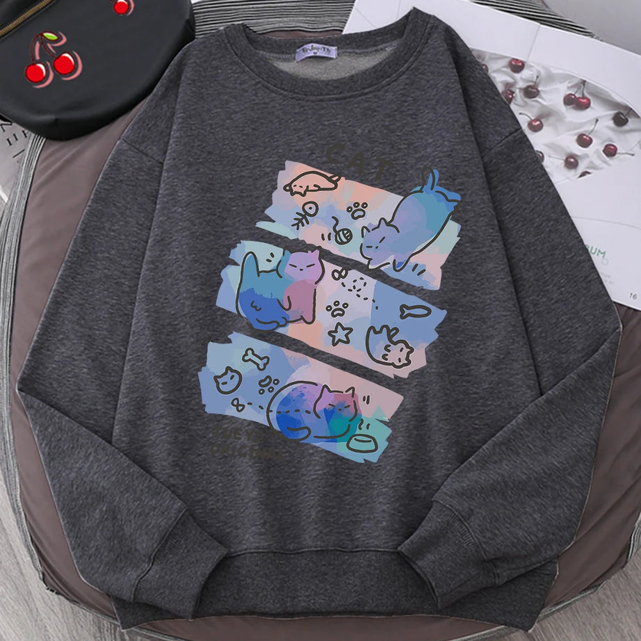 Pastel Meow Mix Sweatshirt