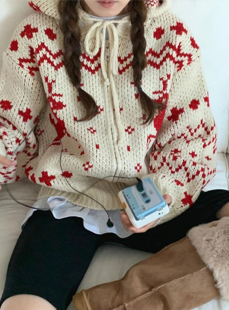 Cozy Nordic Zip Cardigan