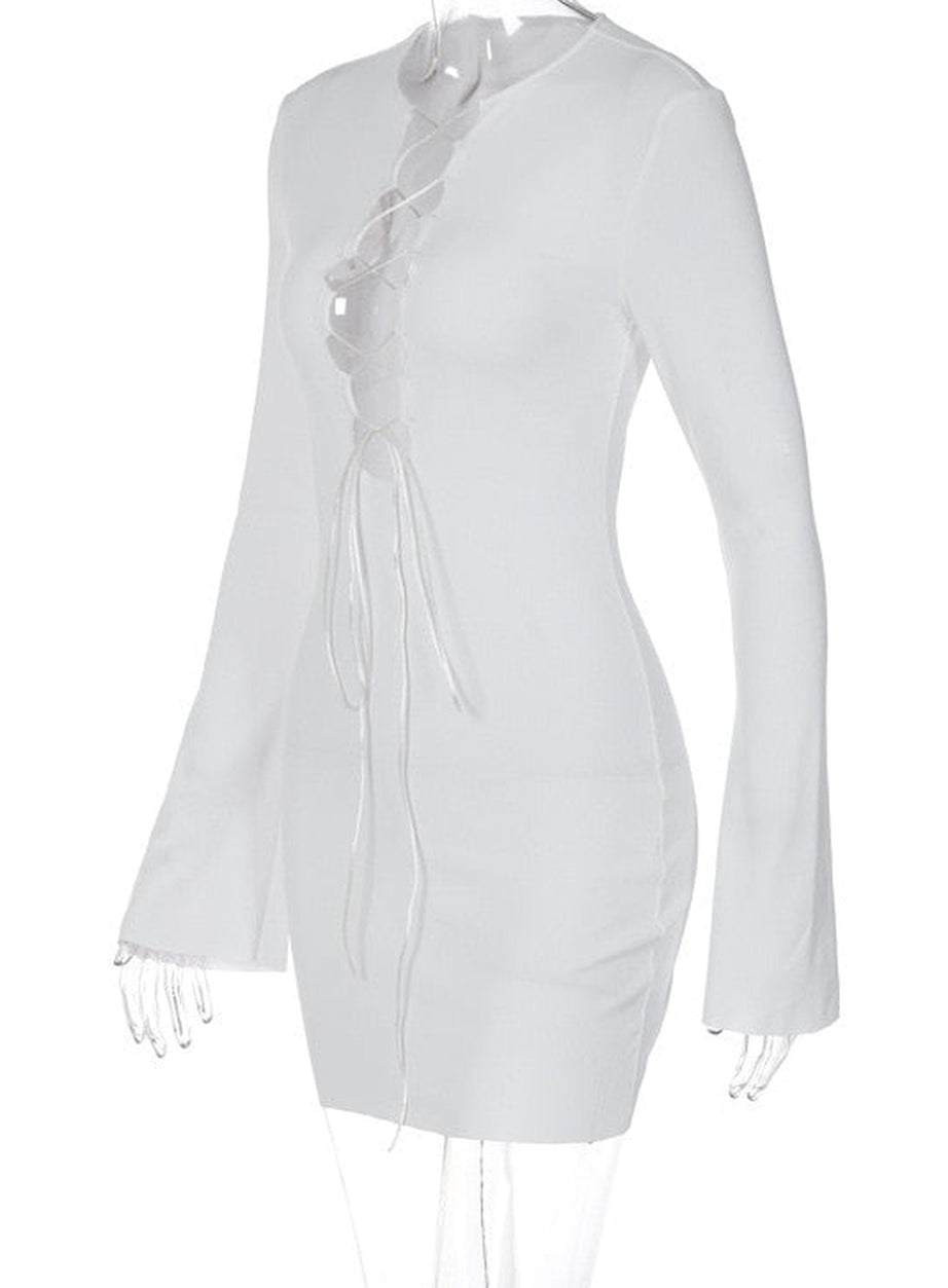 Y2k Baddie Bandage Black Mini Dress