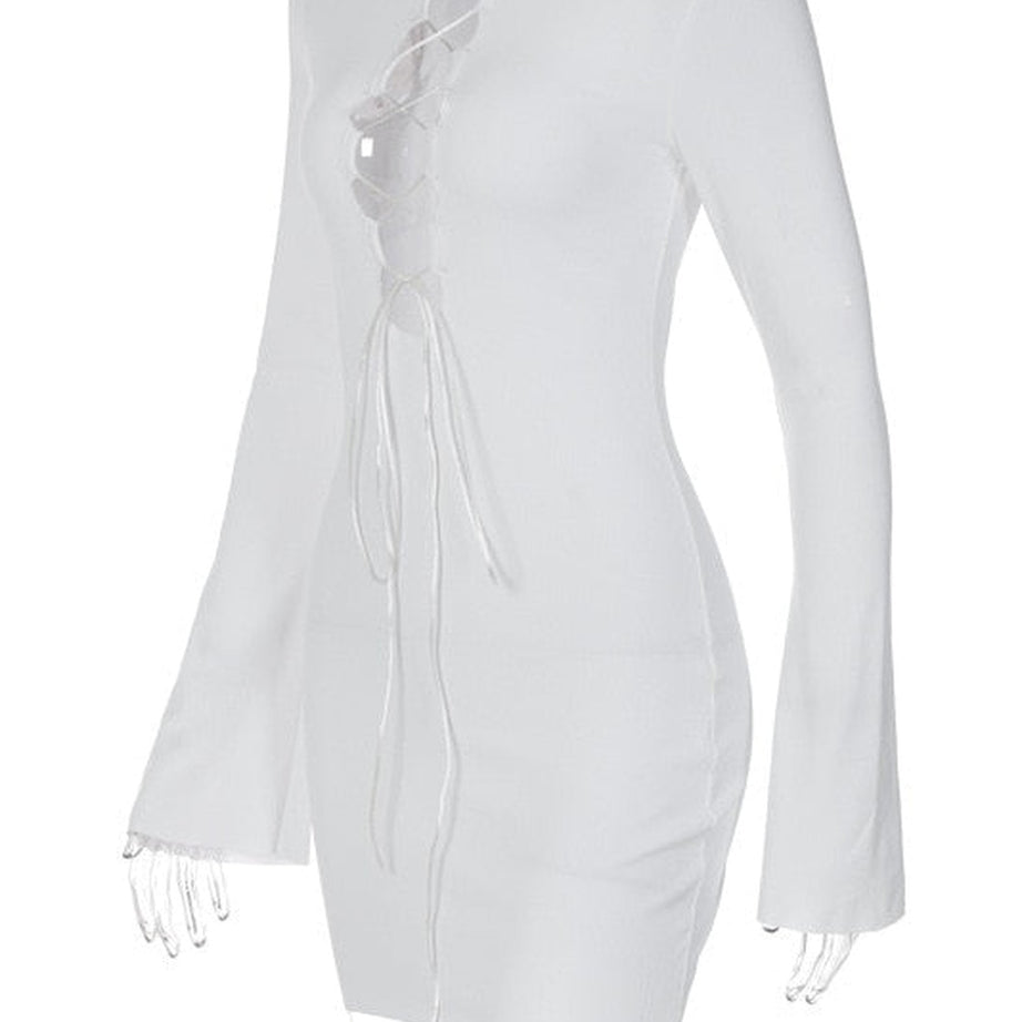 Y2k Baddie Bandage Black Mini Dress