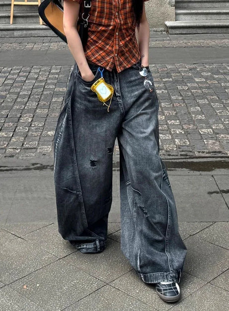 Y2K Baggy Wide Leg Denim Jeans