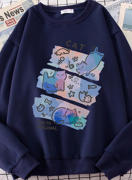 Pastel Meow Mix Sweatshirt