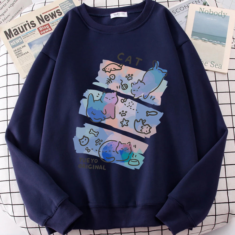 Pastel Meow Mix Sweatshirt