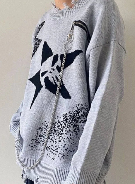 Crimson Chaos Kettenpullover