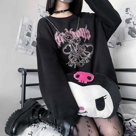 Badgirl Graphic Oversized Sweatshirt