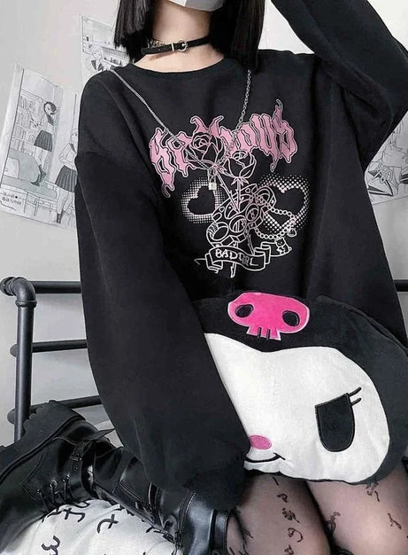 Badgirl Graphic Oversized Sweatshirt