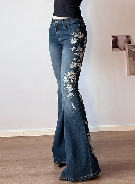 Petal Trail Embroidered Jeans