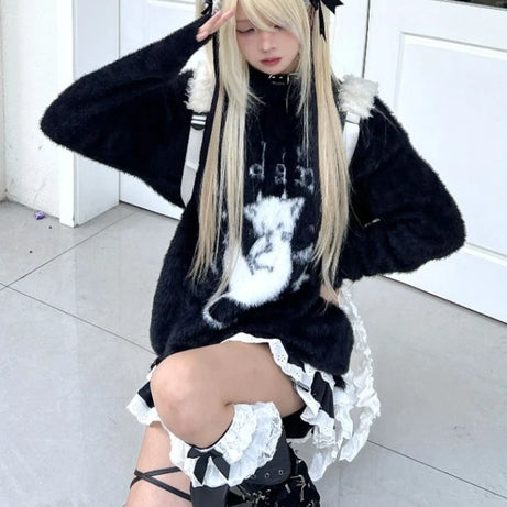 Gothic Angel Fuzzy Sweater
