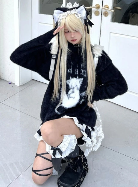 Gothic Angel Fuzzy Sweater